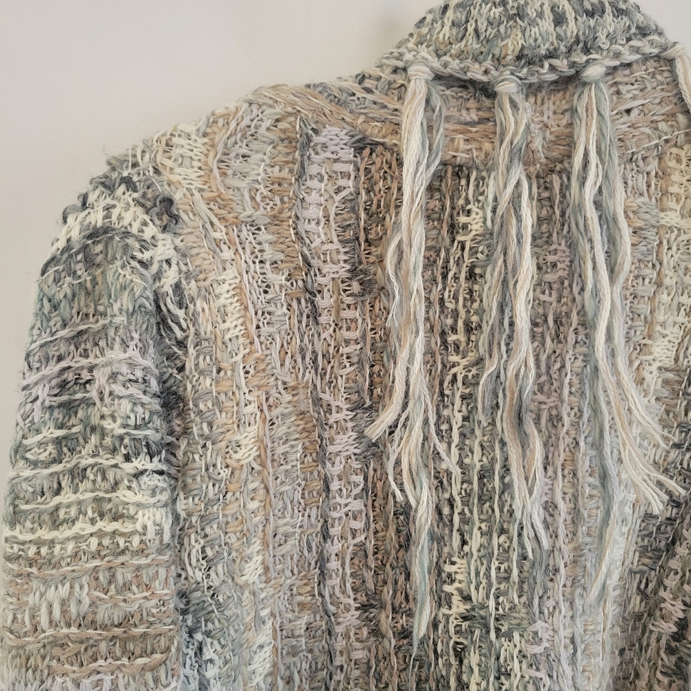 Free People Gray Fringe Cardigan - Picture 6 of 12